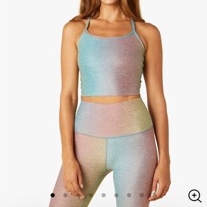 NWT Spacedye Midi High Waisted Legging and Slim Racerback Cropped Tank Set